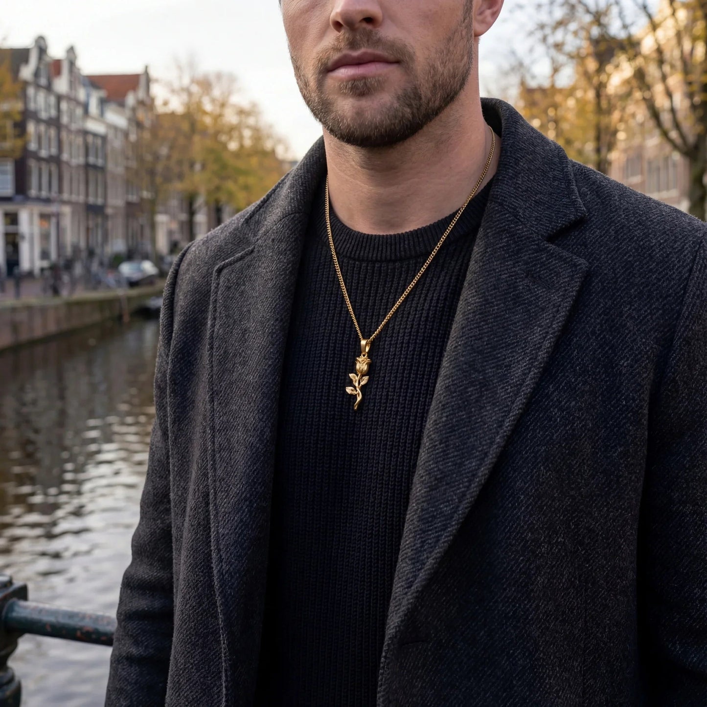 Rosenanhänger (Gold)