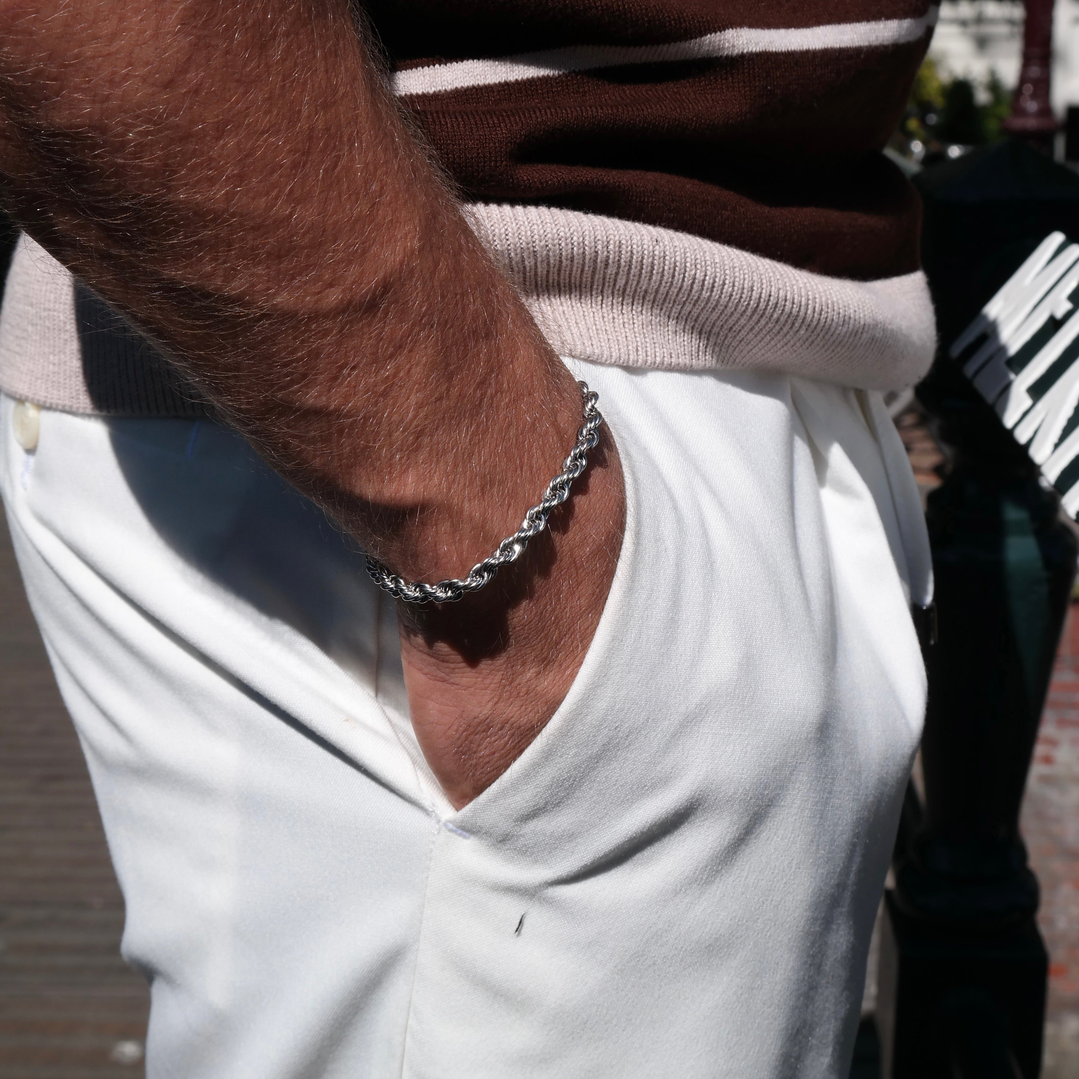 Rope Bracelet 5MM (Silver)