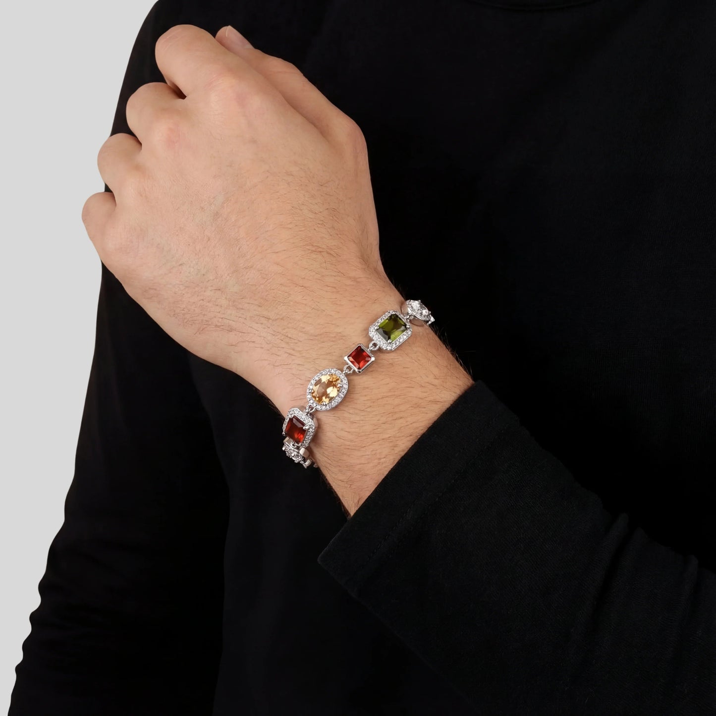 Gemstone Bracelet (Silver)
