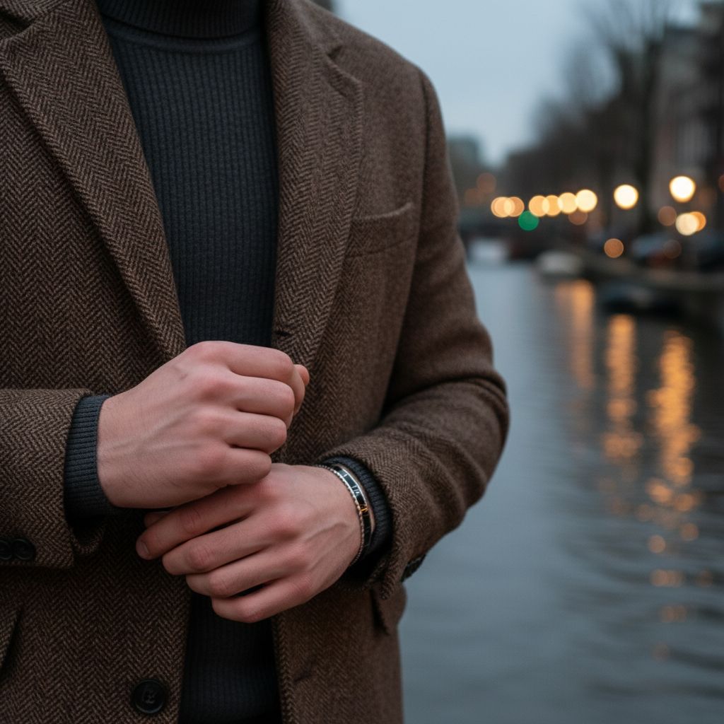 Rome Bracelet black (Silver)