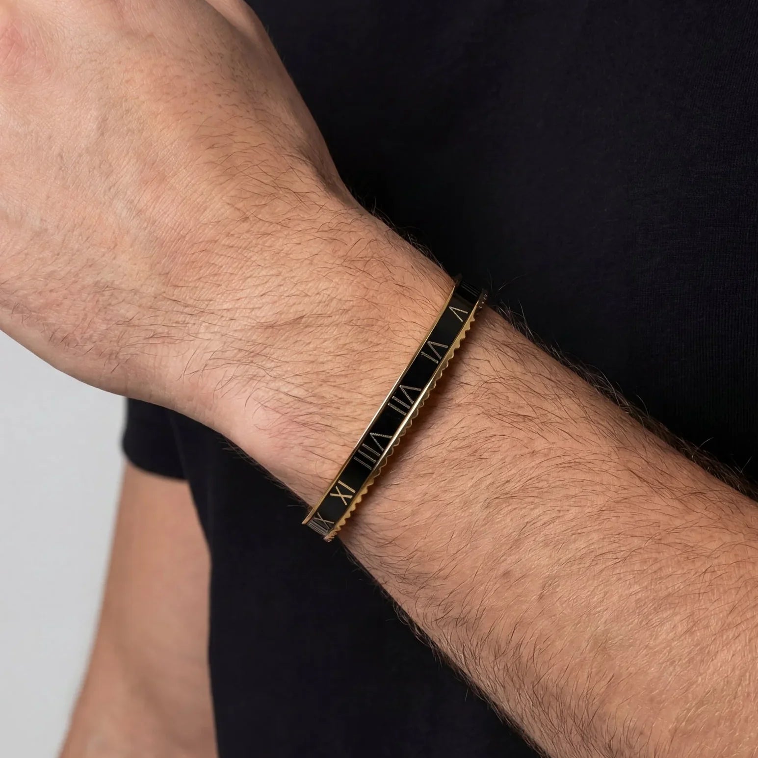 Rome Bracelet black (Gold)