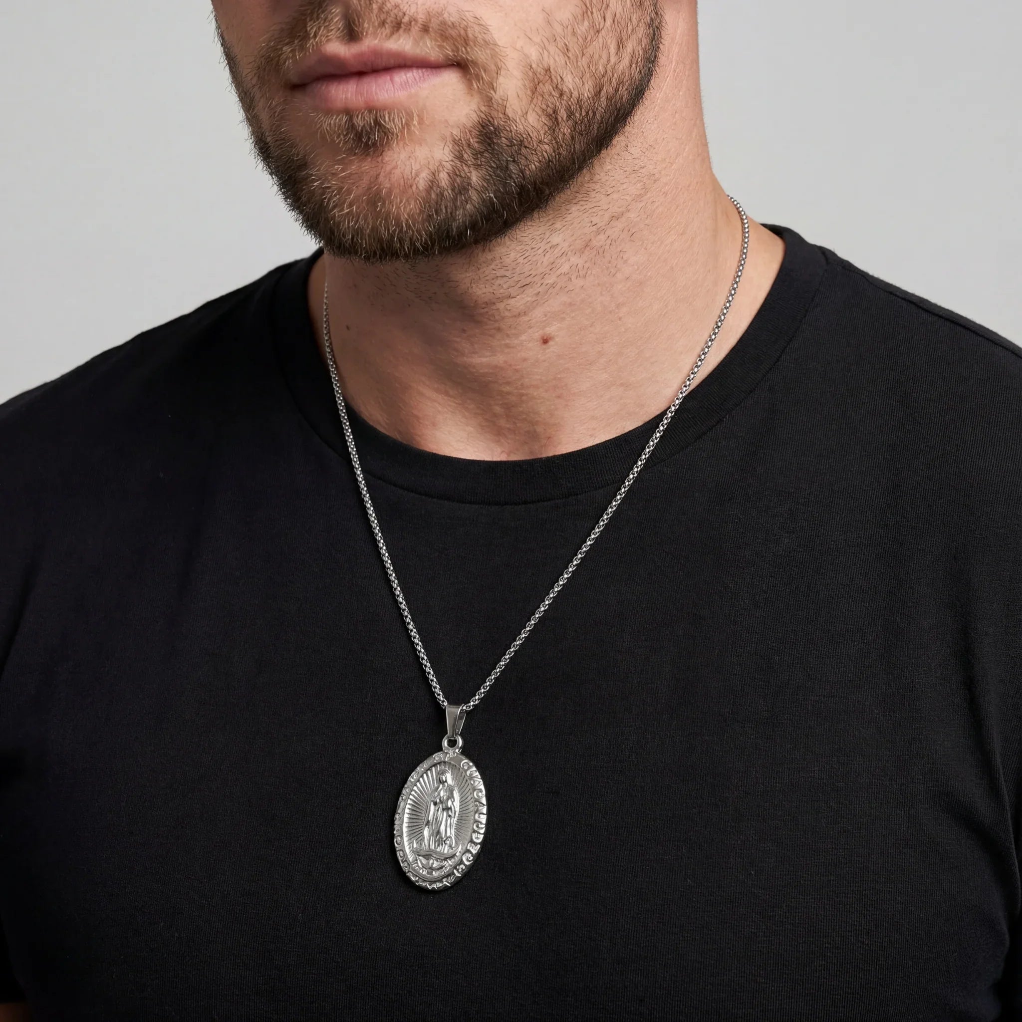 Virgin Mary Pendant (Silver)