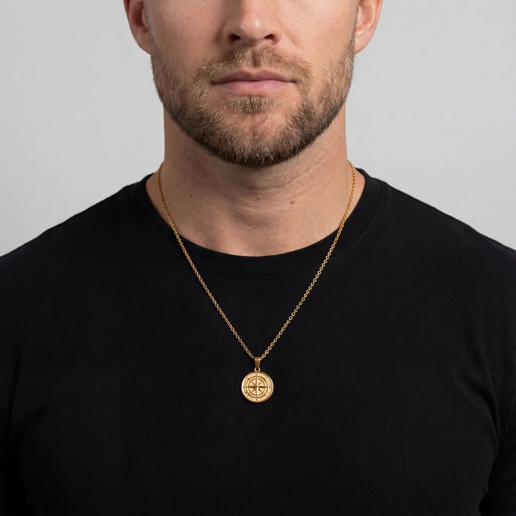 Small Compass Pendant (Gold)