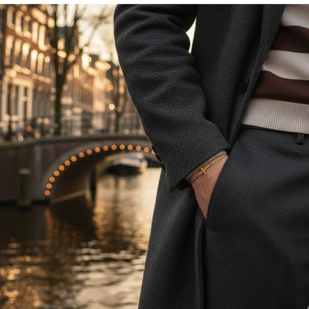 Cross Bracelet 2MM (gold)