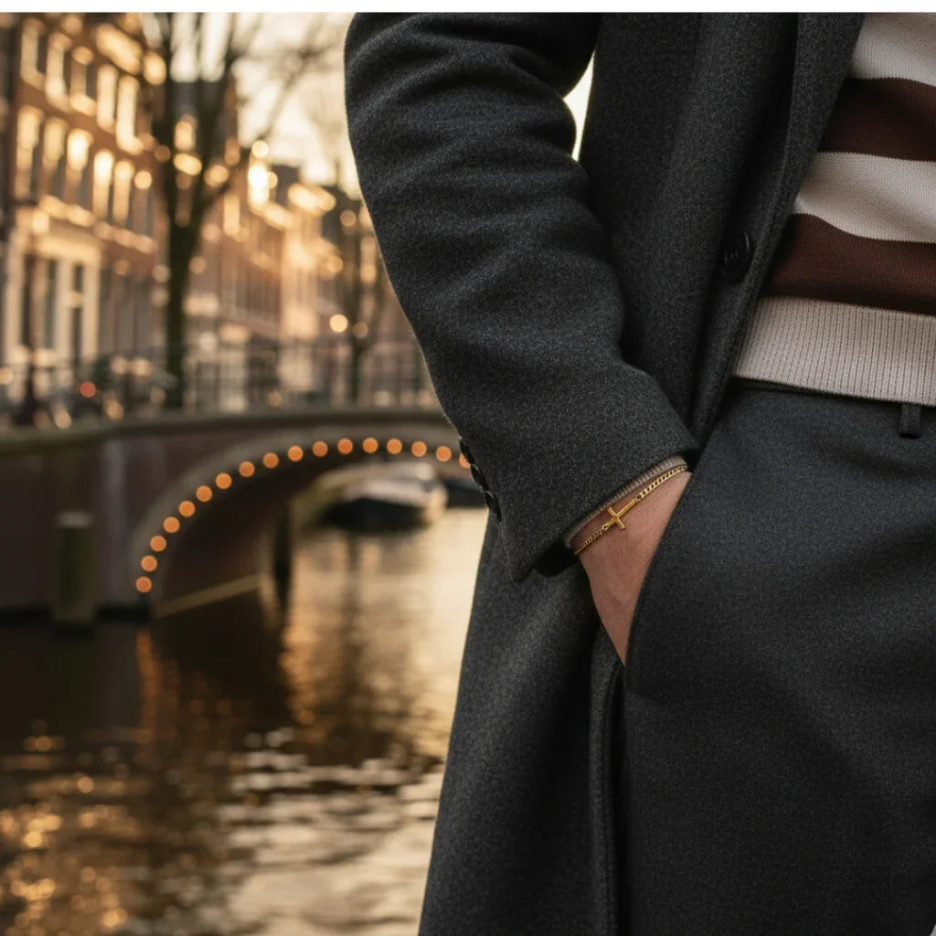 Cross Bracelet 2MM (gold)