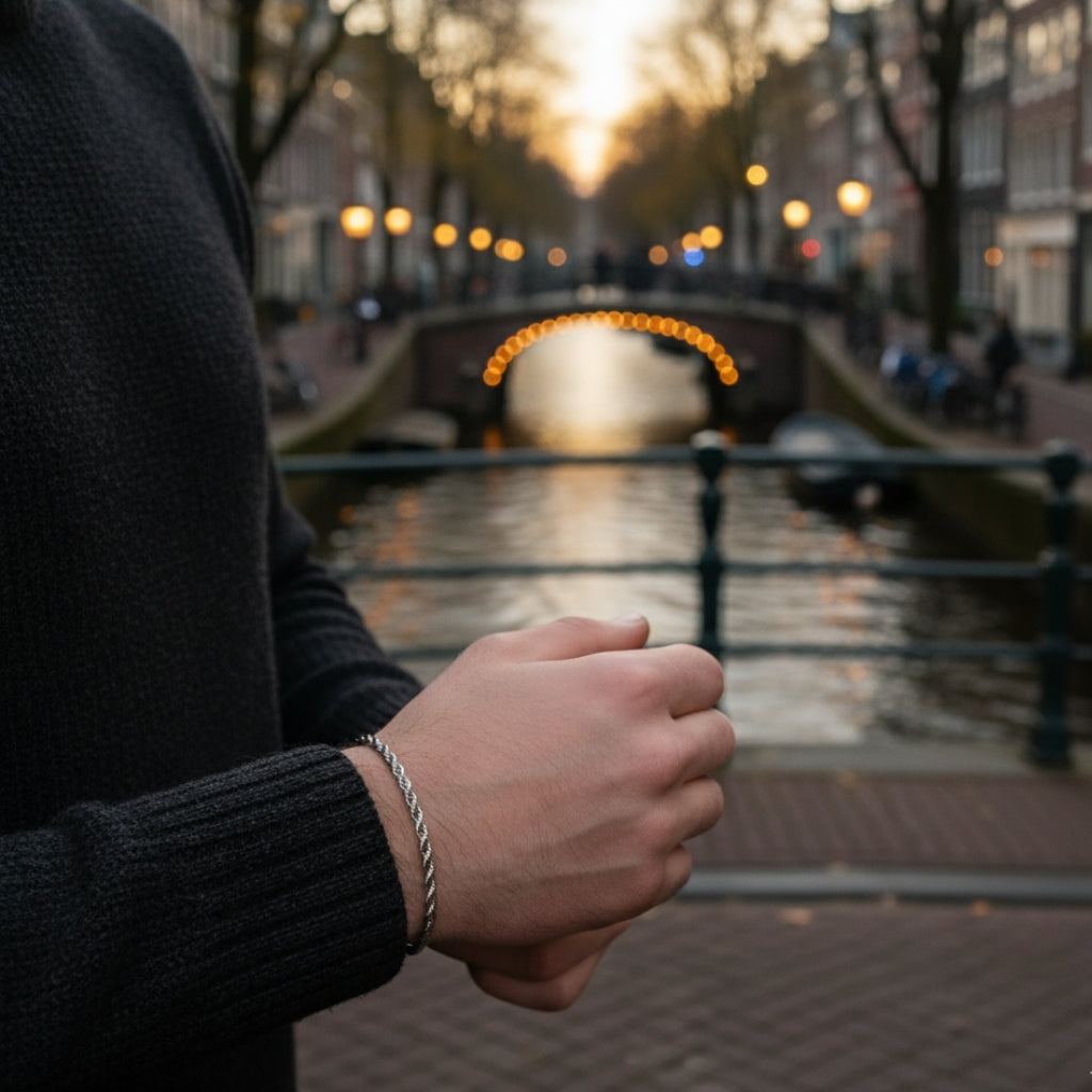 Rope Bracelet 3MM (Silver)