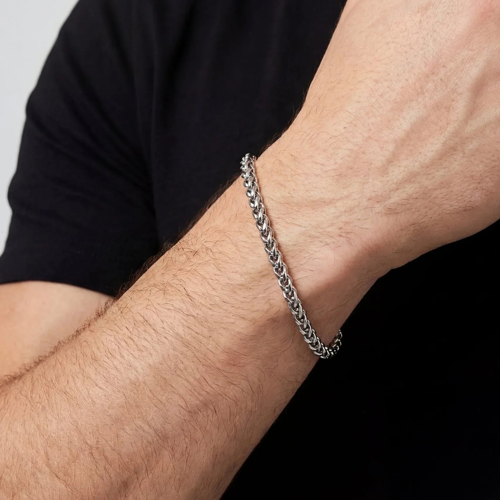 wheat Bracelet 5MM (silver)