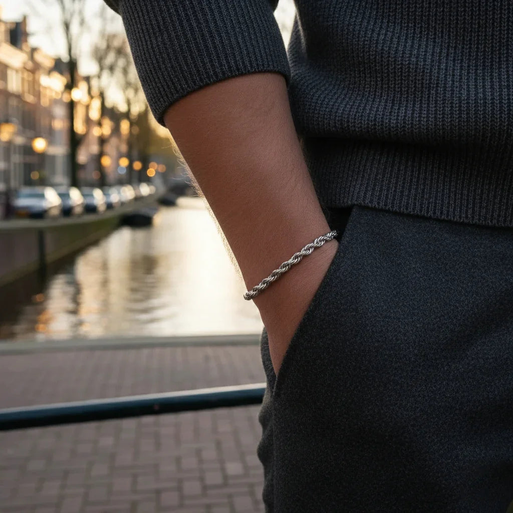 Rope Bracelet 5MM (Silver)