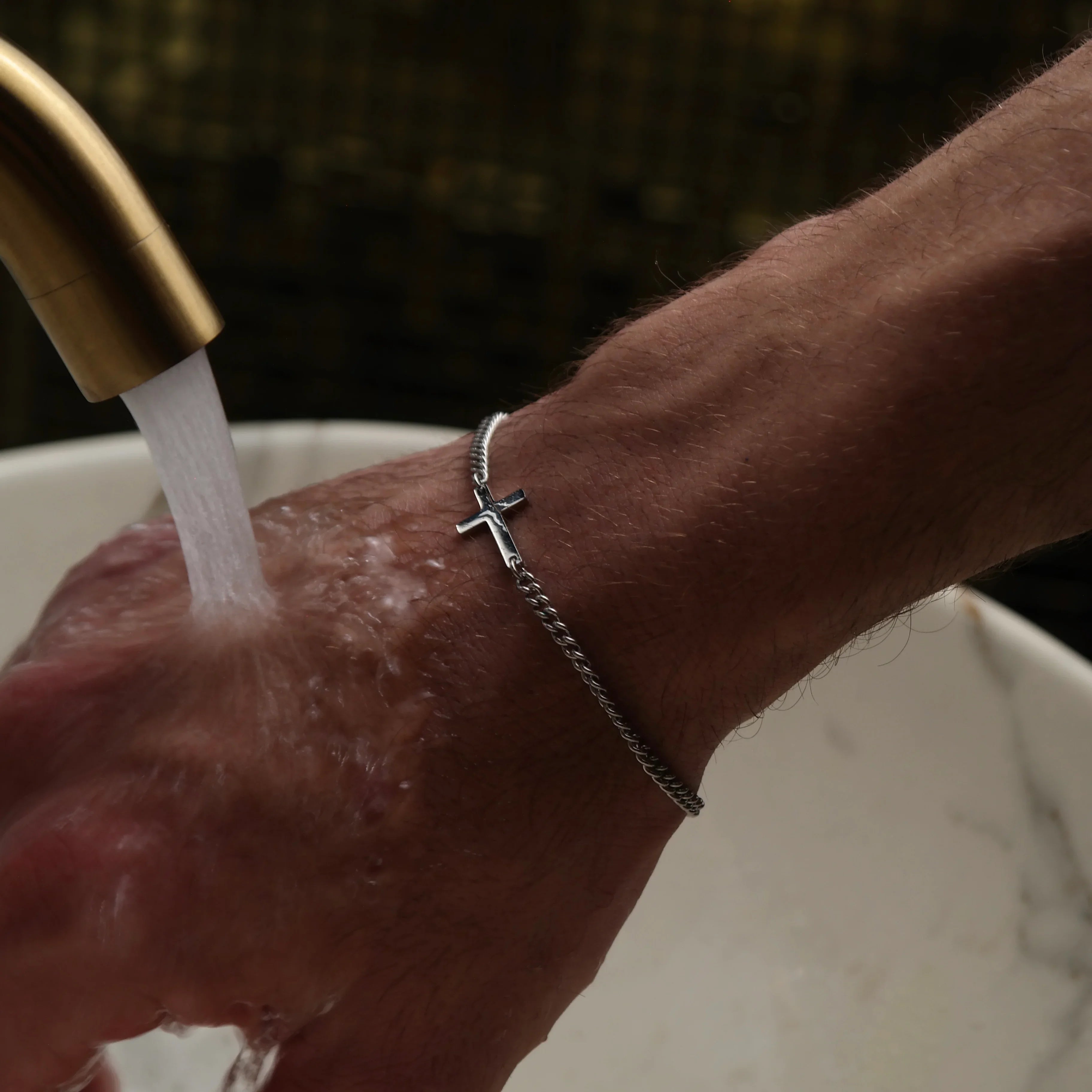 Cross Bracelet 2MM (silver)