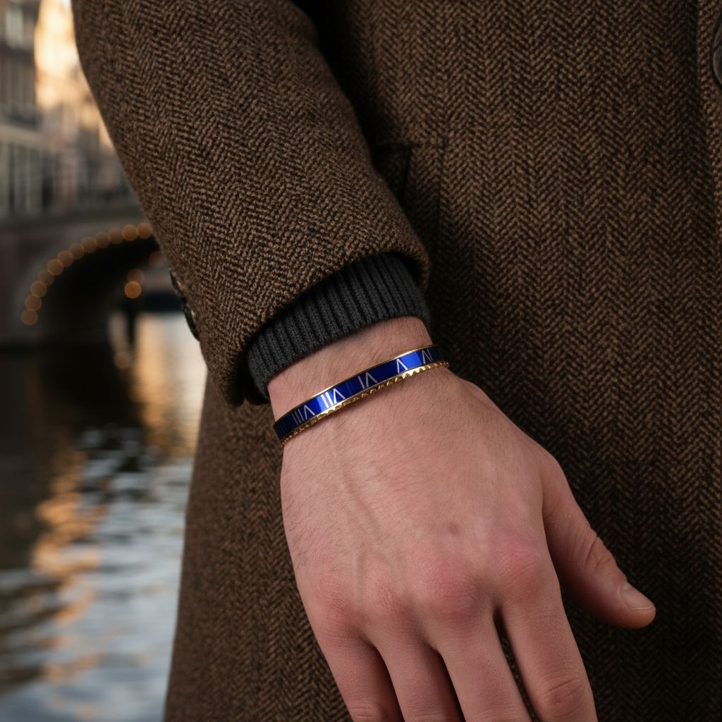 Rome Bracelet blue (Gold)