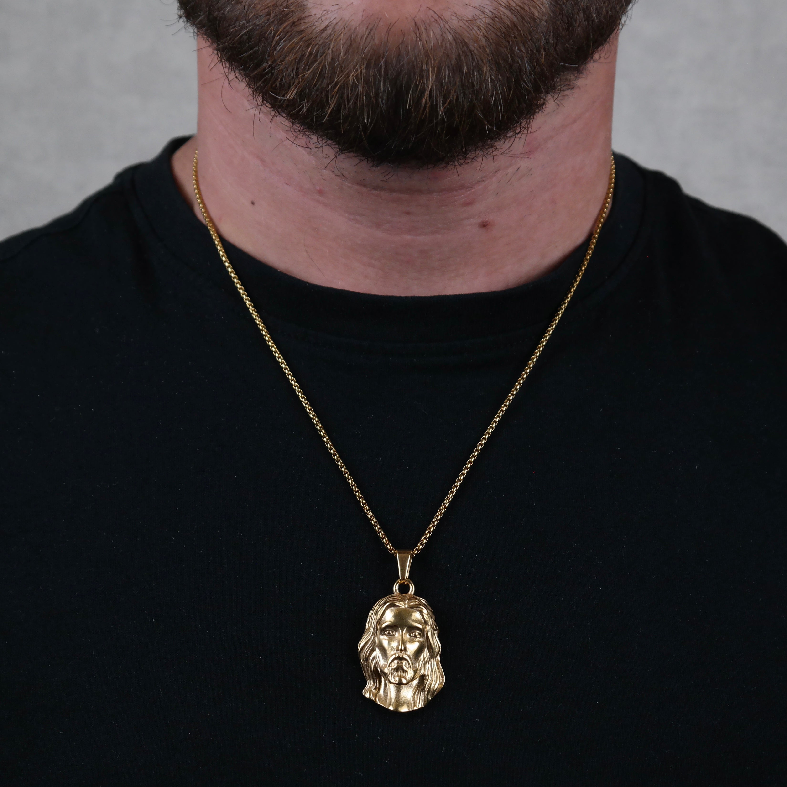 Jesus Piece Pendant (Gold)