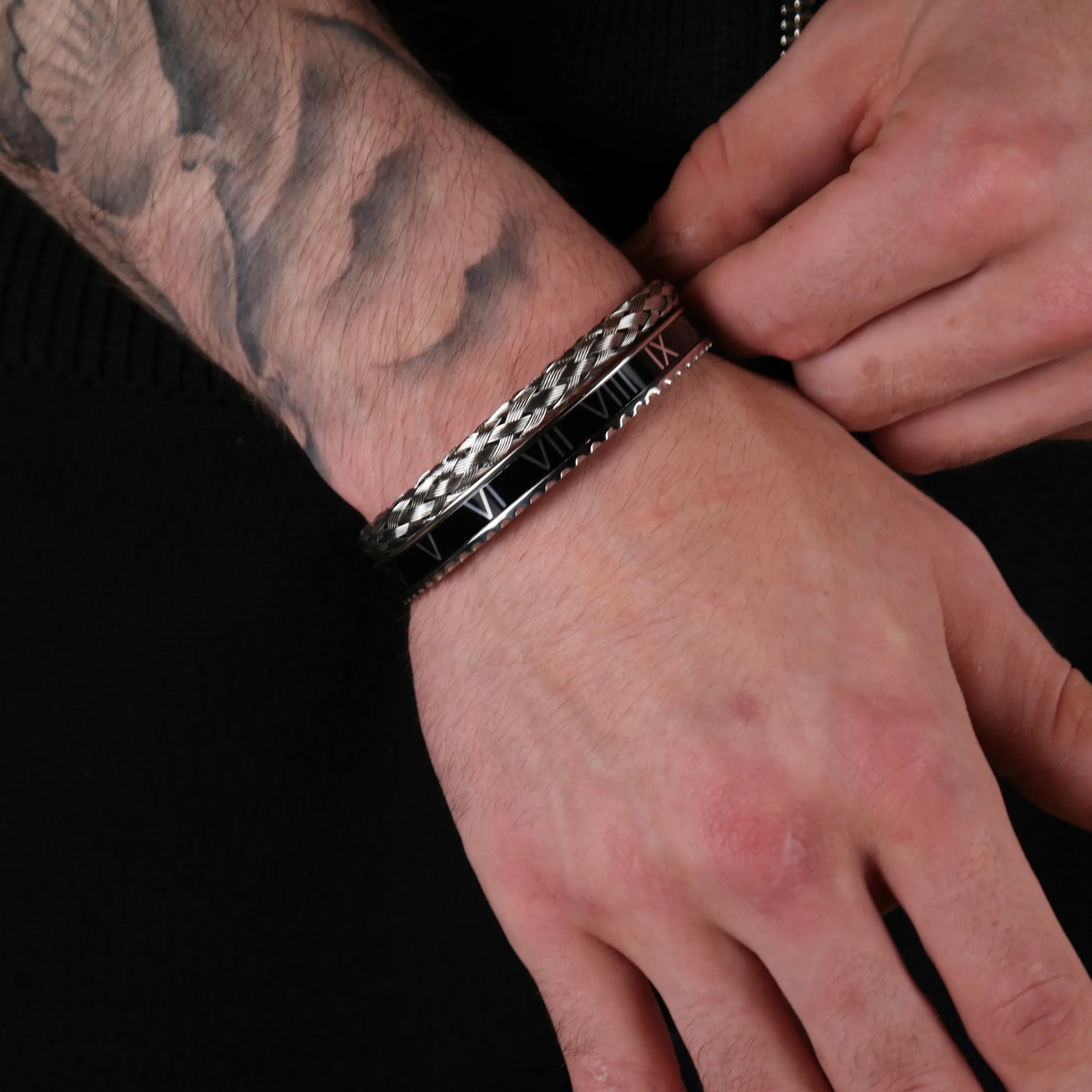 Wire x rome set black (silver)