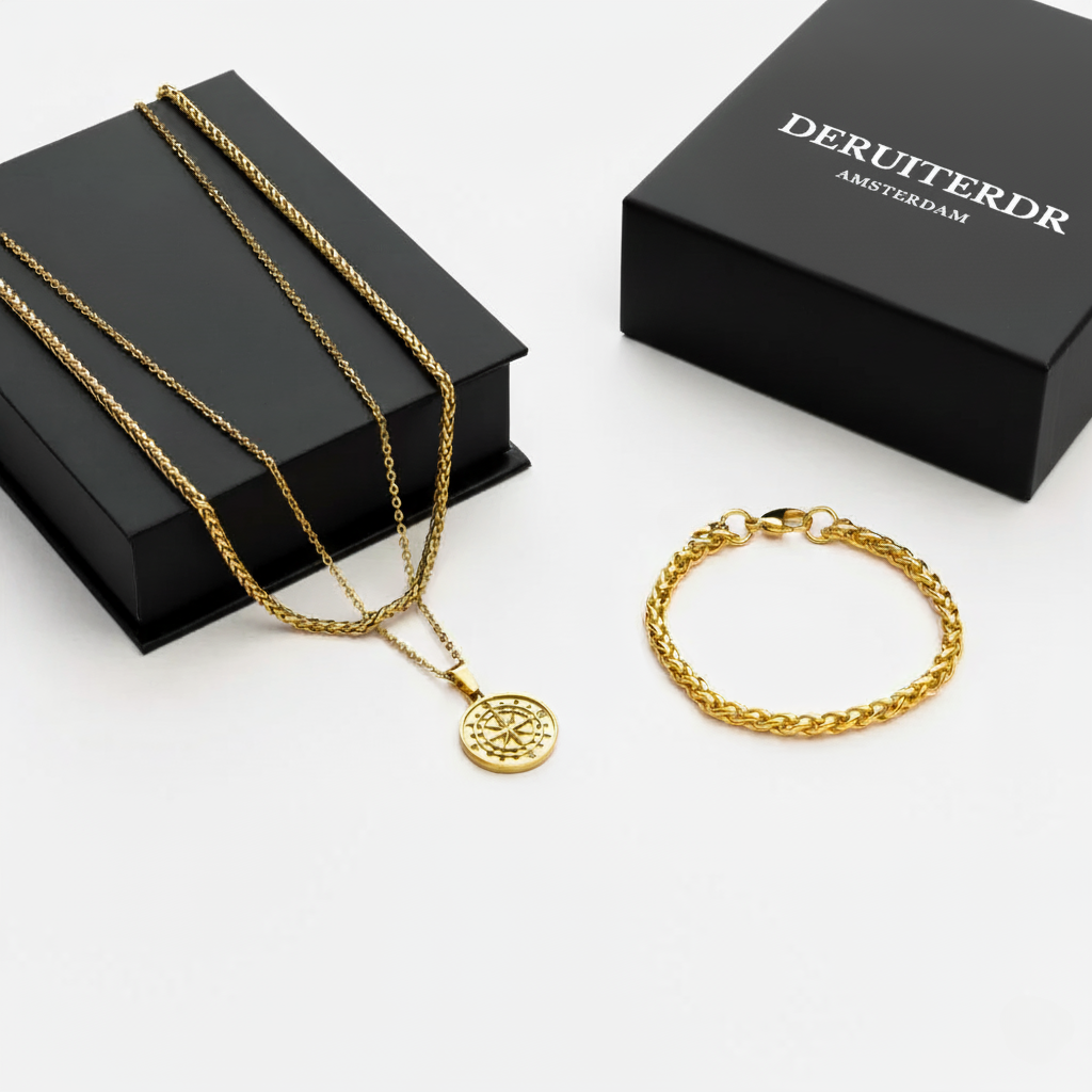 Compass gift set (gold)