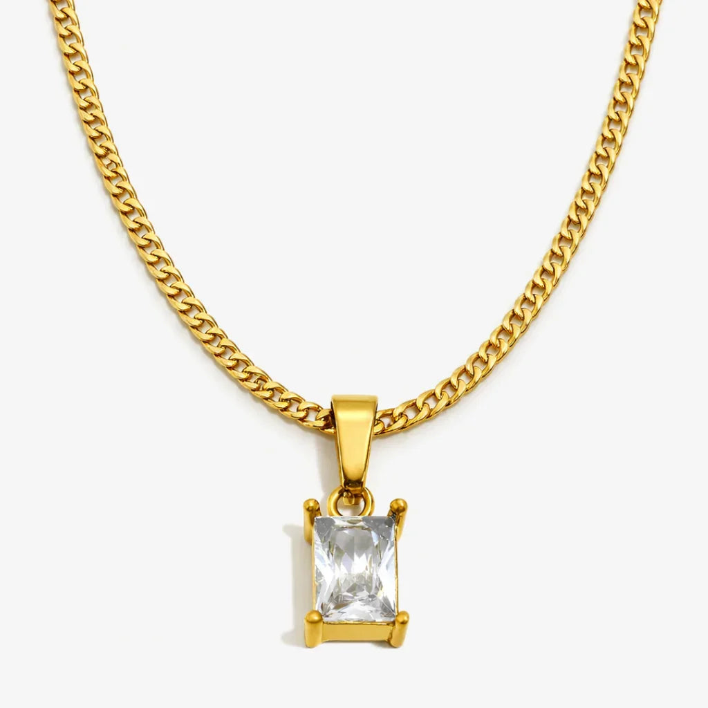 ONYX GEMSTONE NECKLACE (SILVER GOLD)