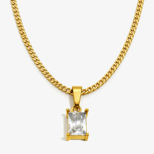 ONYX GEMSTONE NECKLACE (SILVER GOLD)