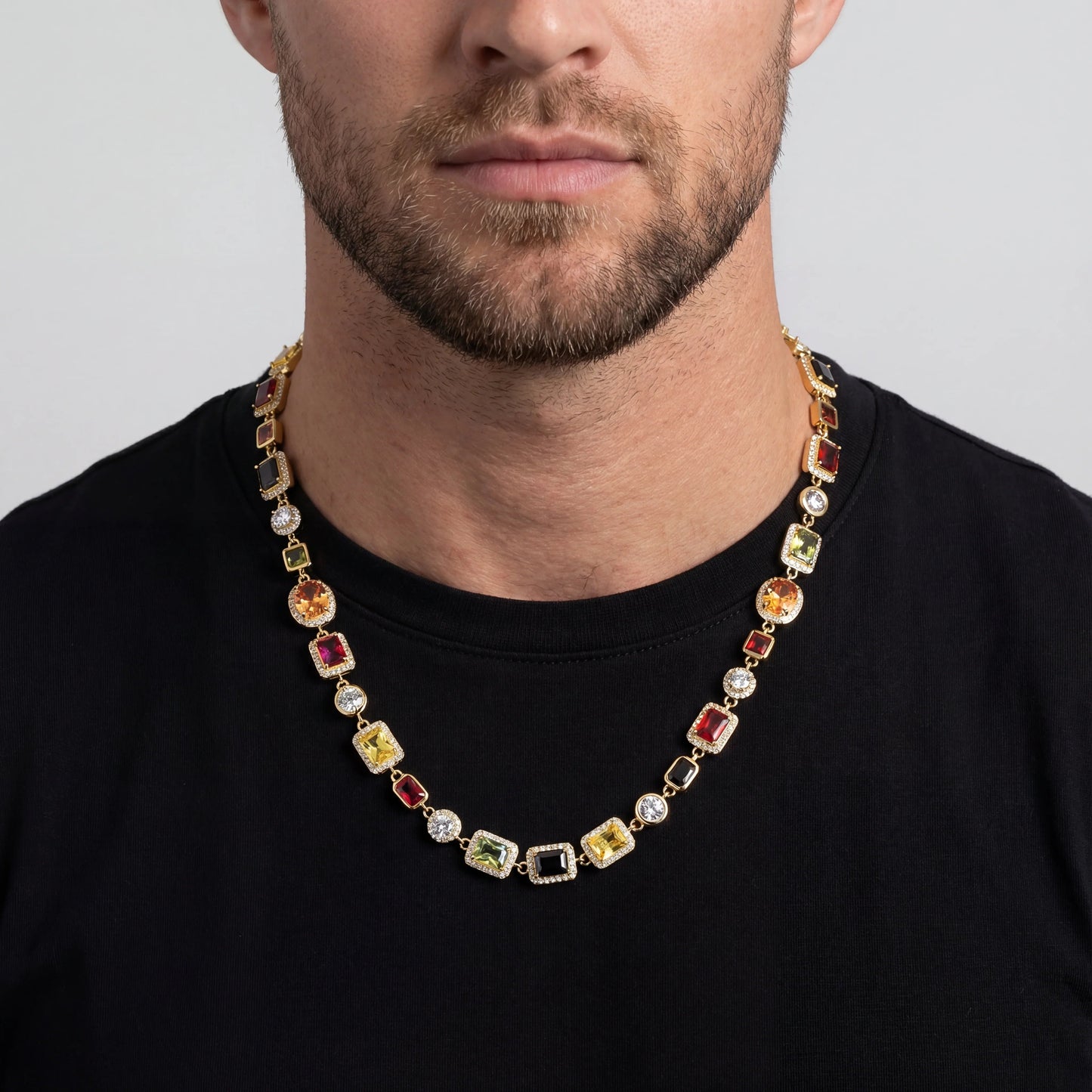 Gemstone Necklace (Gold)