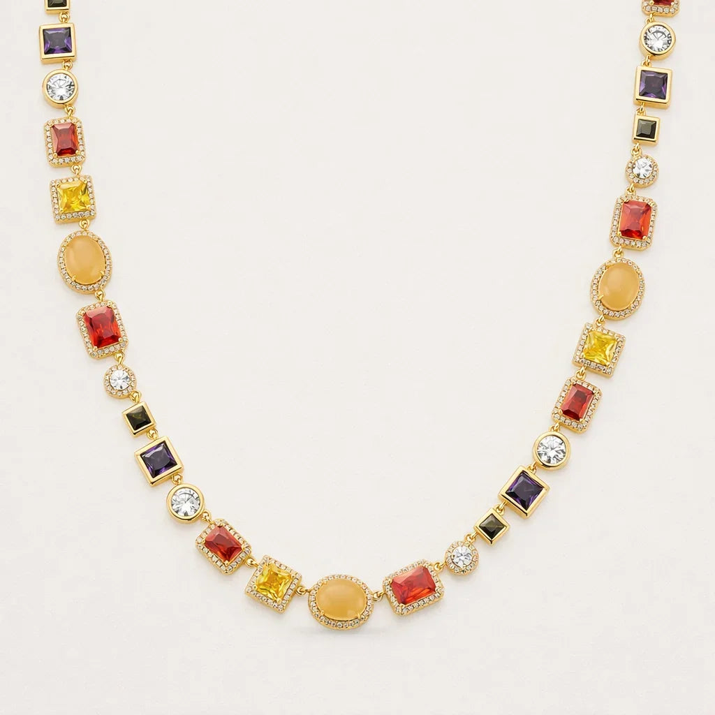 GEMSTONE NECKLACE (GOLD)