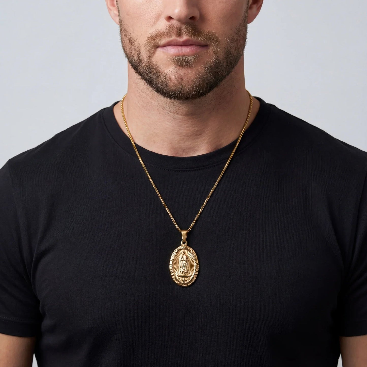 Virgin Mary Pendant (Gold)