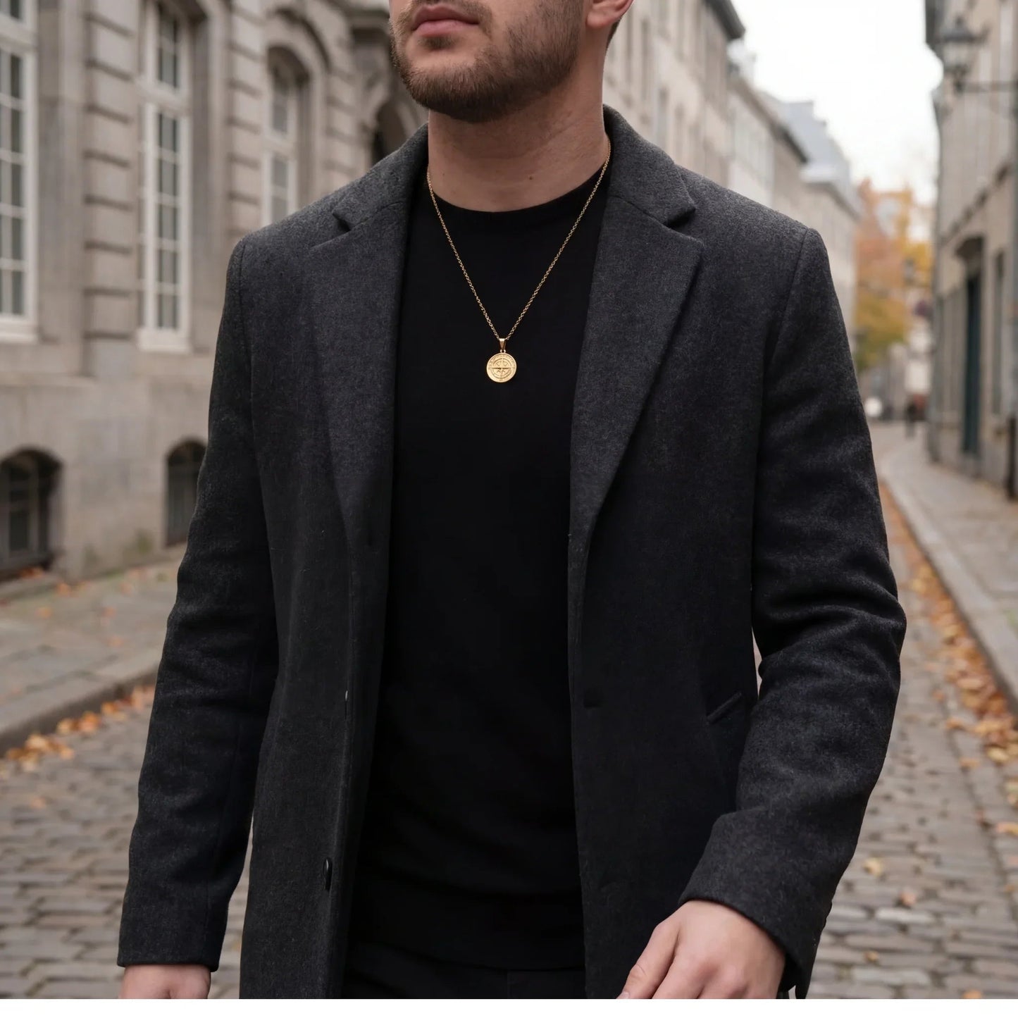 Small Compass Pendant (Gold)