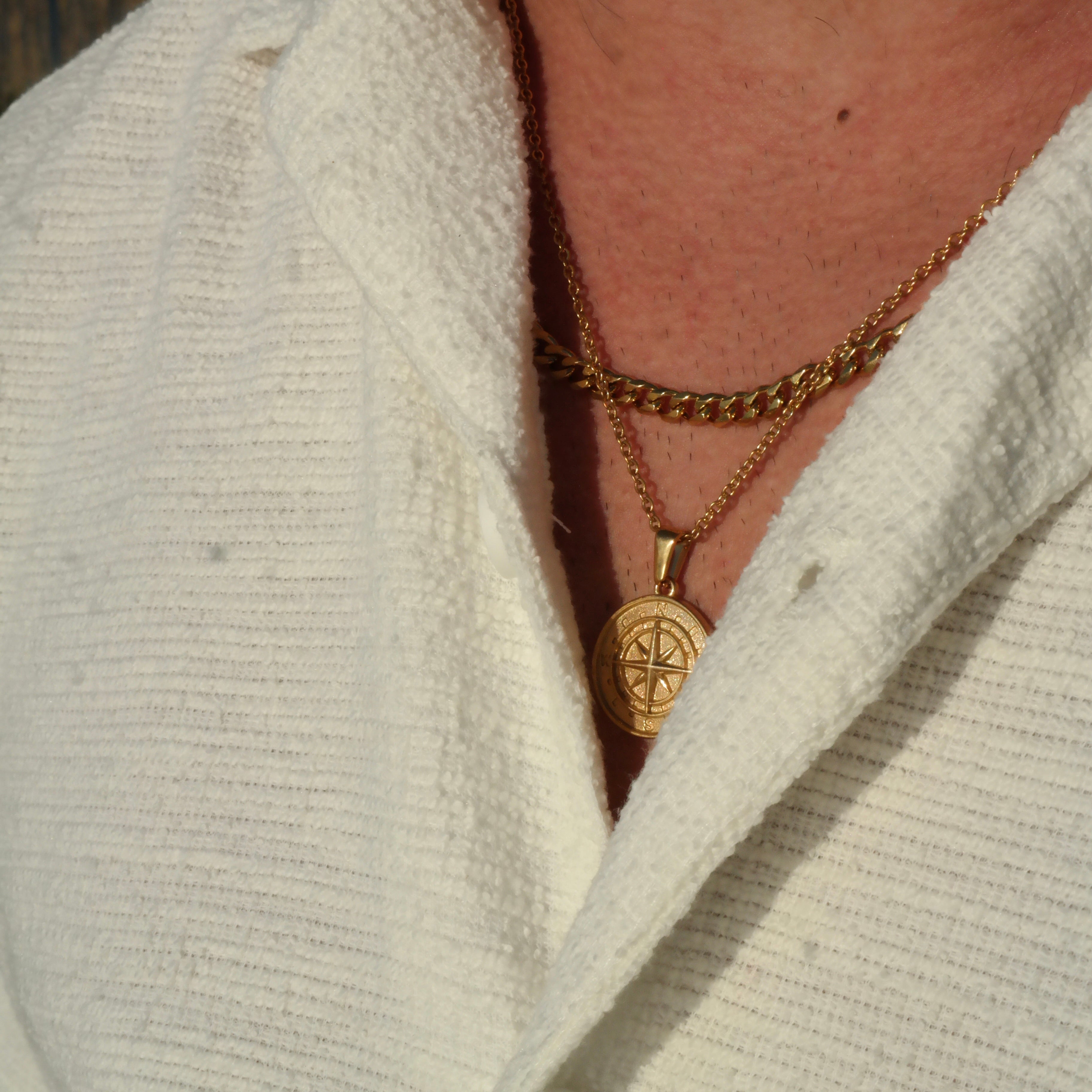 Small Compass Pendant (Gold)
