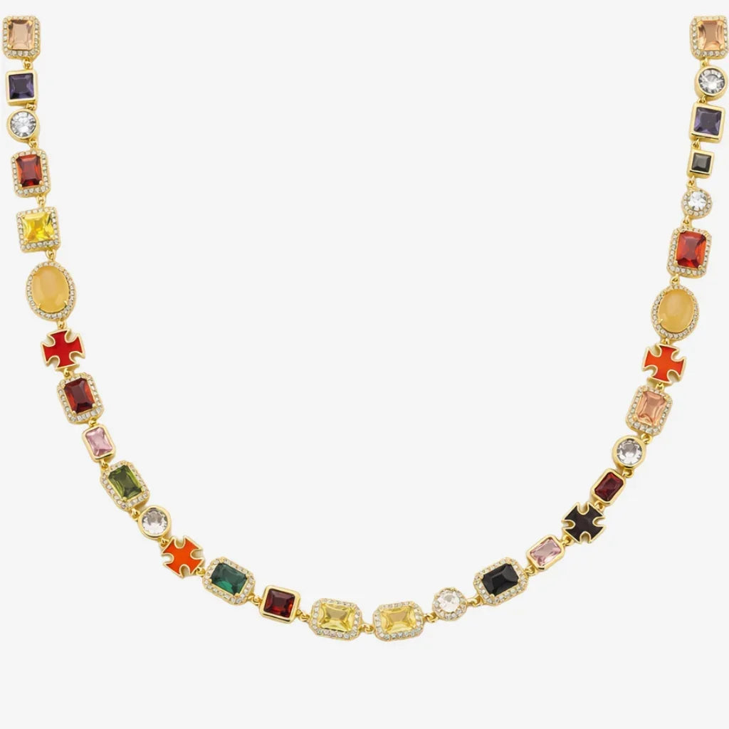 ROYAL GEMSTONE NECKLACE (GOLD)