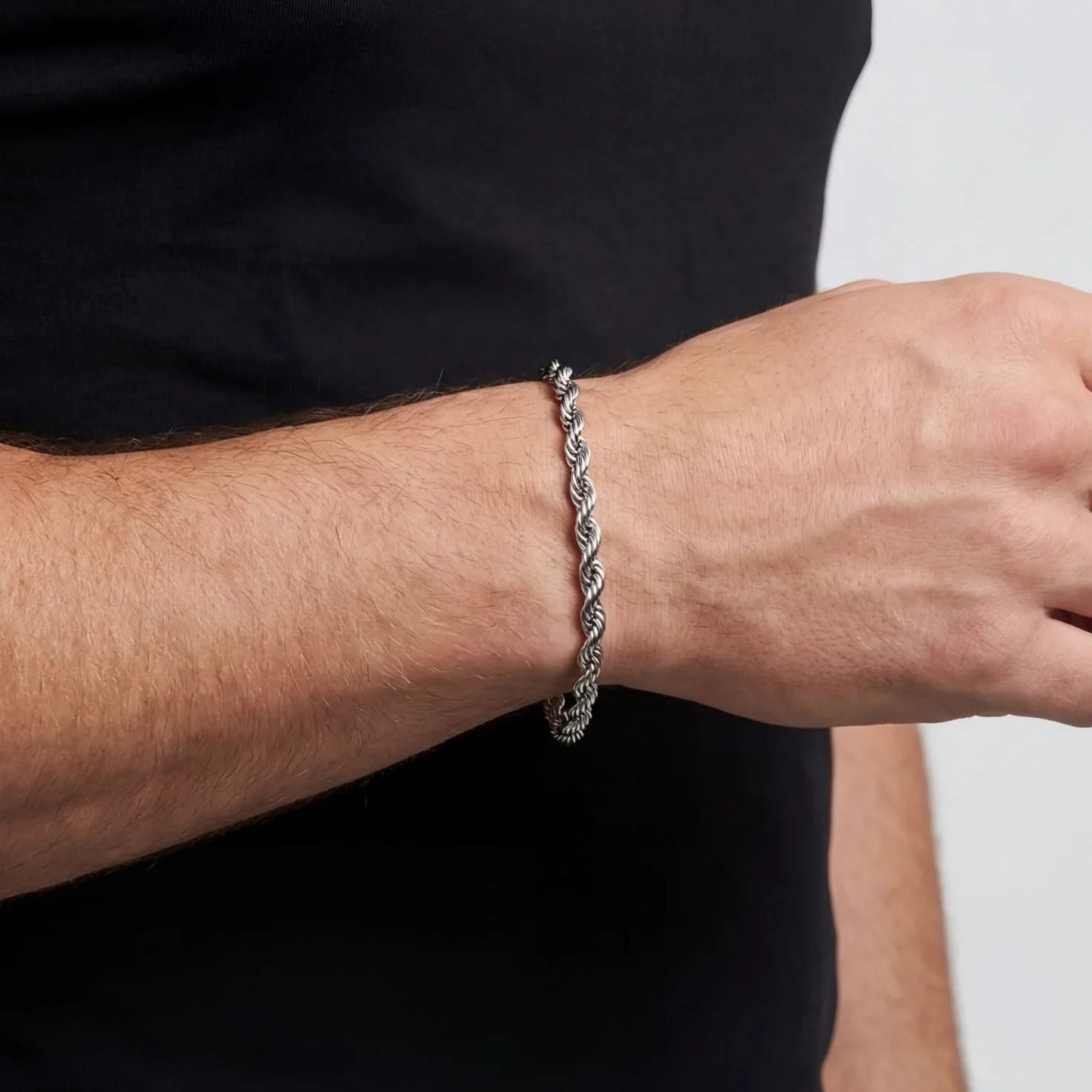 Rope Bracelet 5MM (Silver)