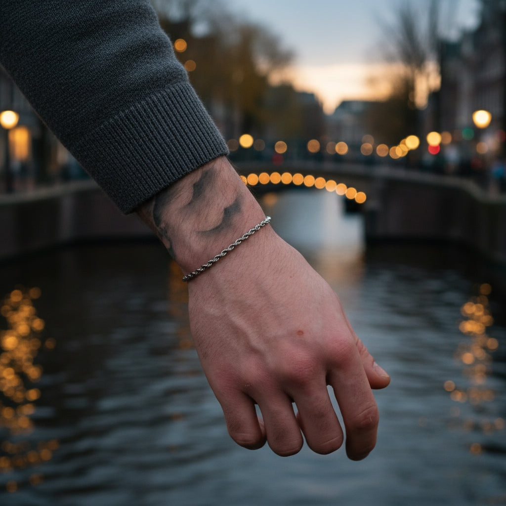 Rope Bracelet 3MM (Silver)