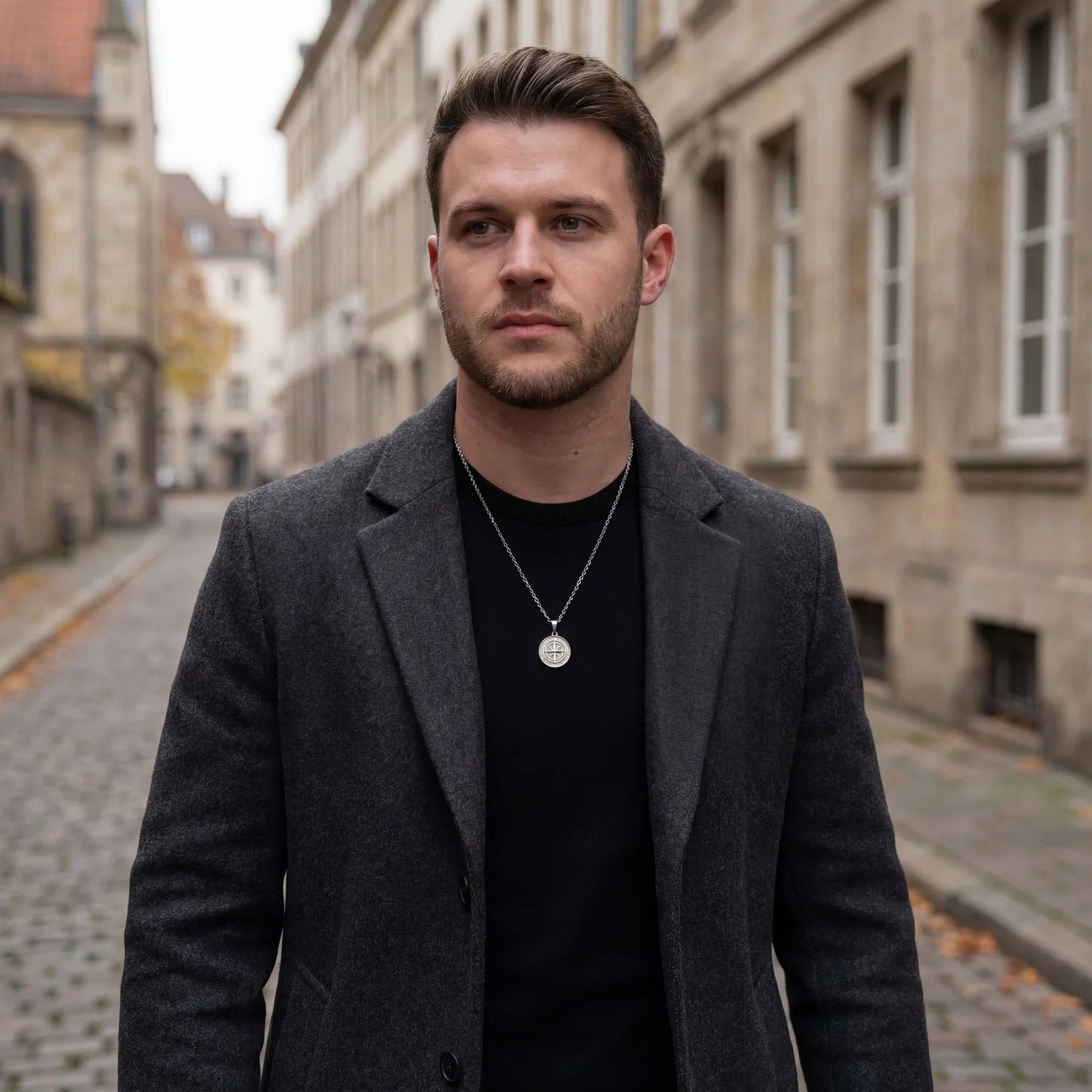 Small Compass Pendant (Silver)