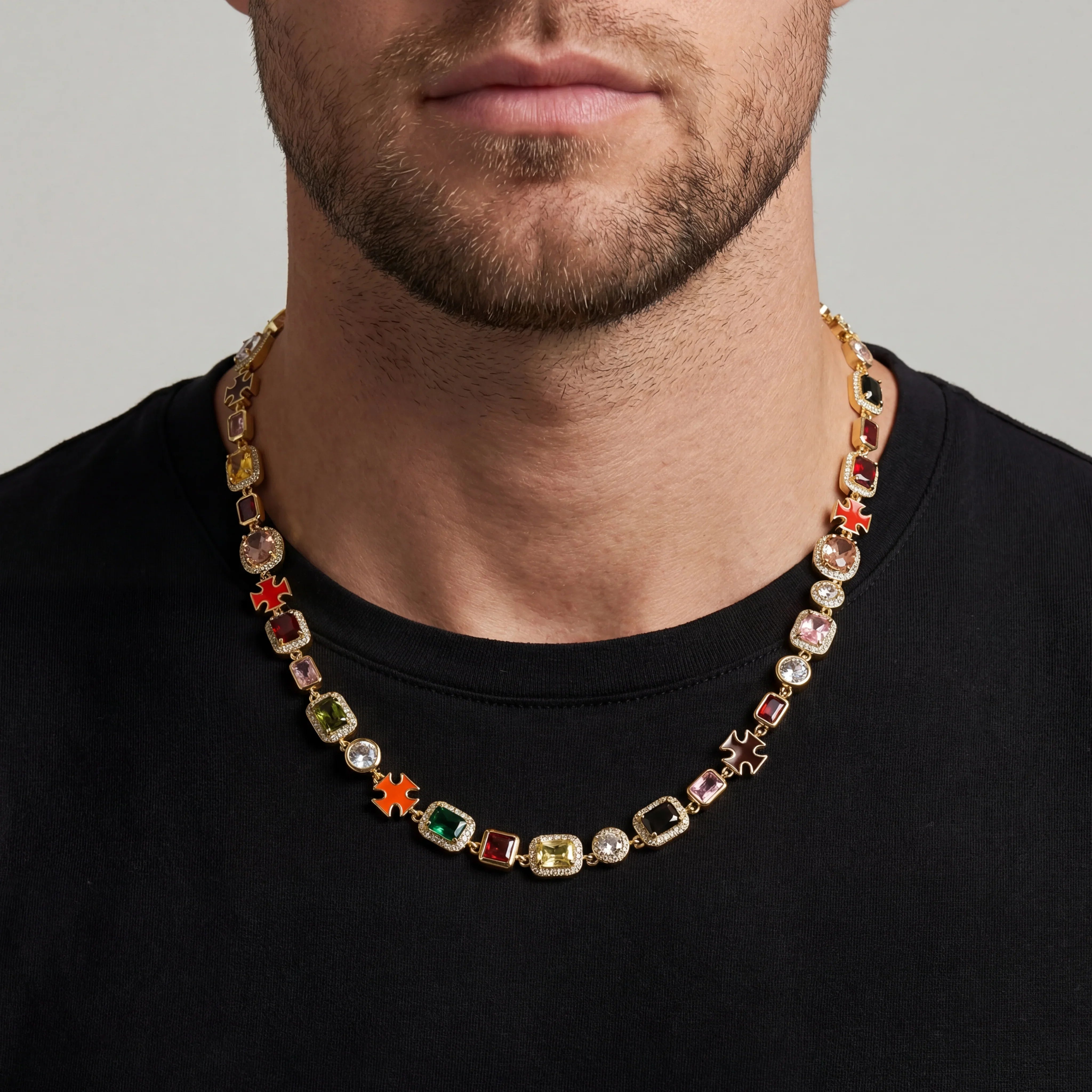 ROYAL GEMSTONE NECKLACE (GOLD)