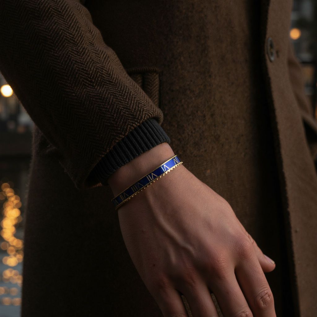 Rome Bracelet blue (Gold)