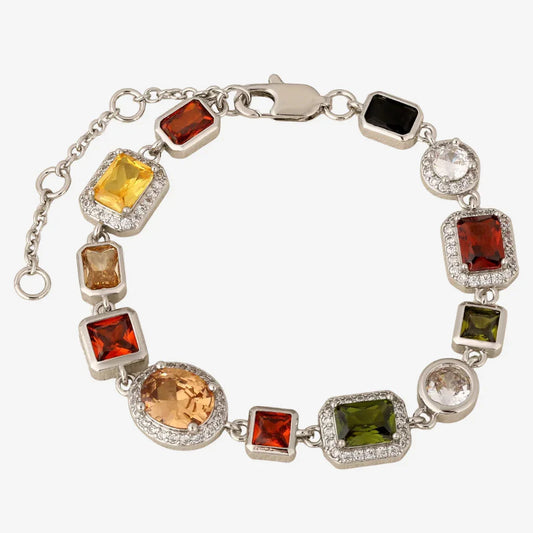 Gemstone Bracelet (Silver)