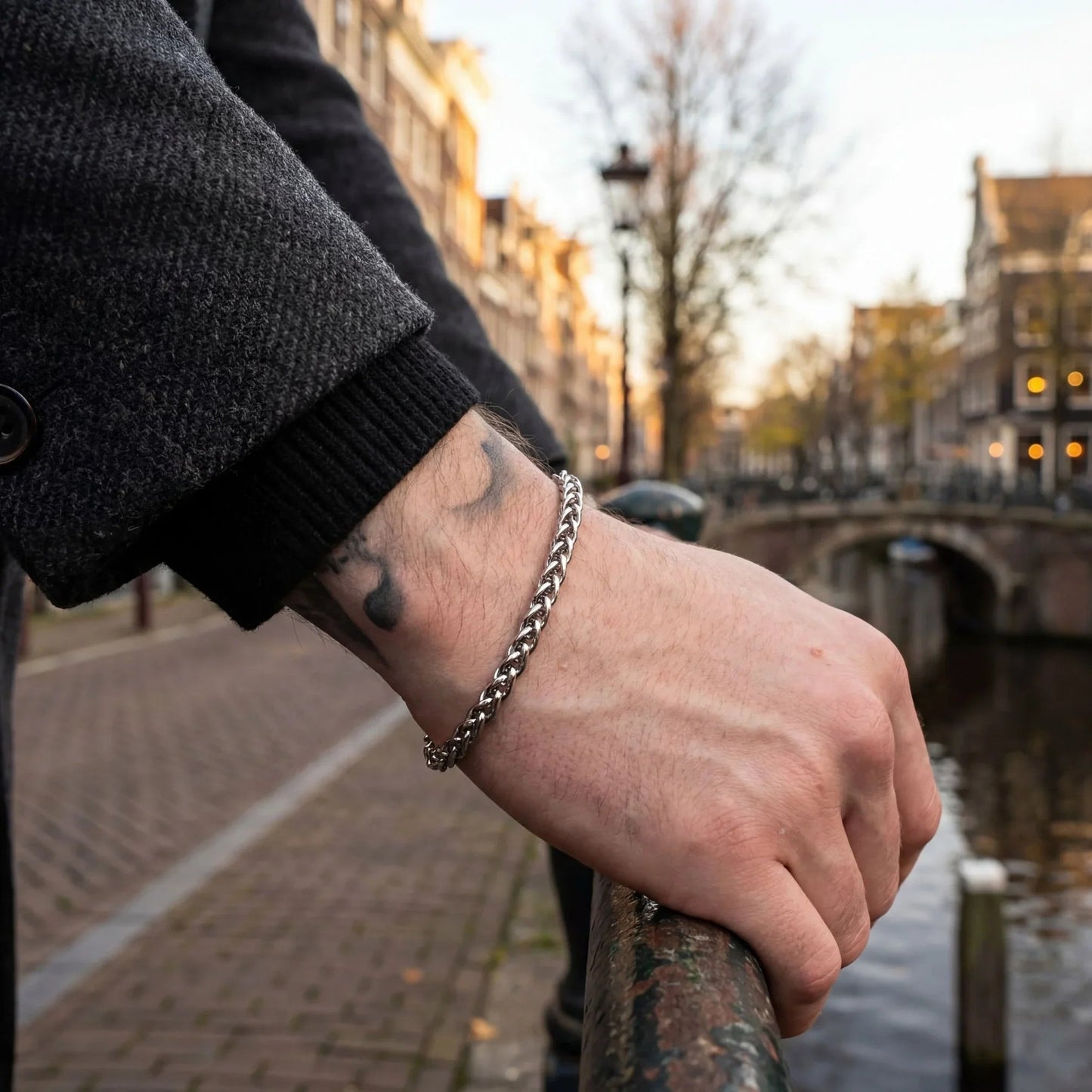 wheat Bracelet 5MM (silver)