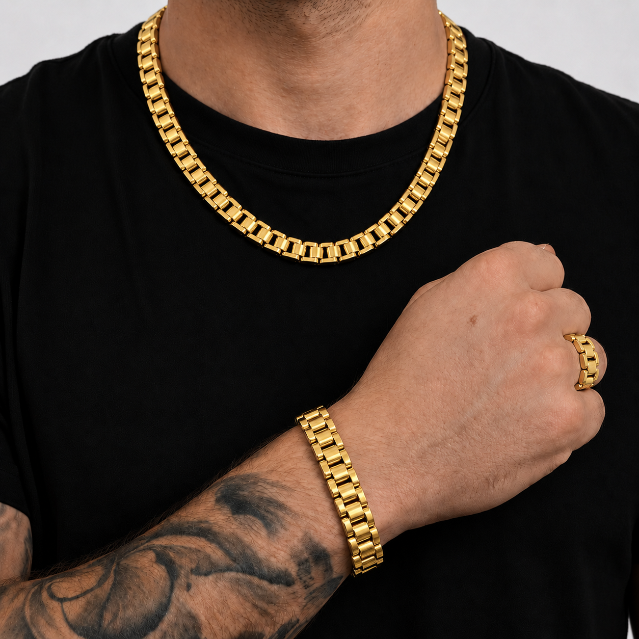 Rolex Chain set Ring (Gold)