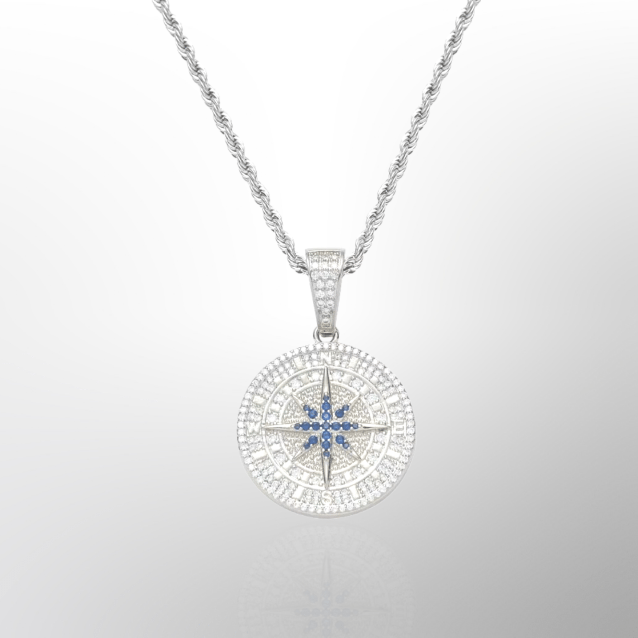 Compass Pendant (White Gold) - DeRuiterDR.