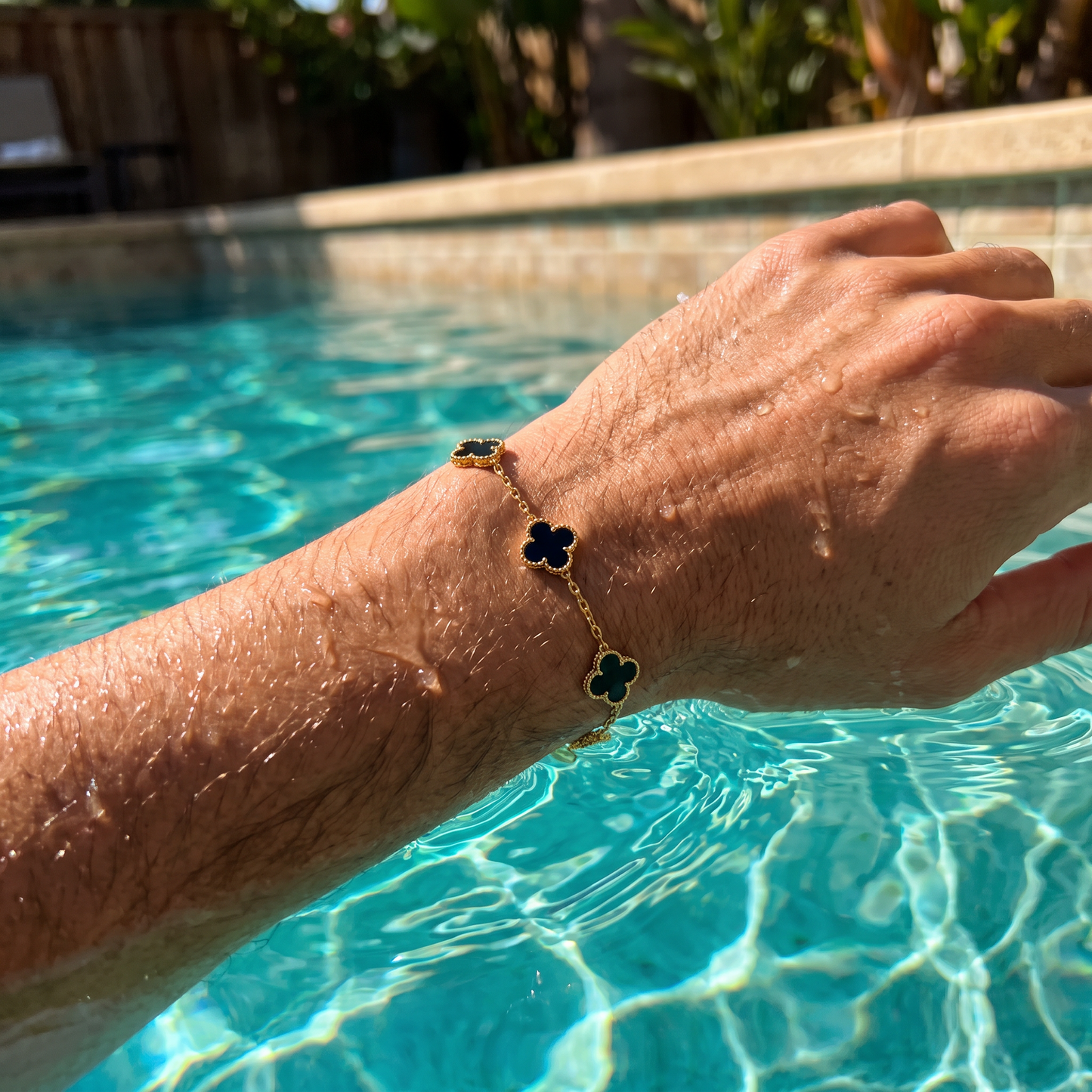 Fortuna Klaver zwart goud - waterproof