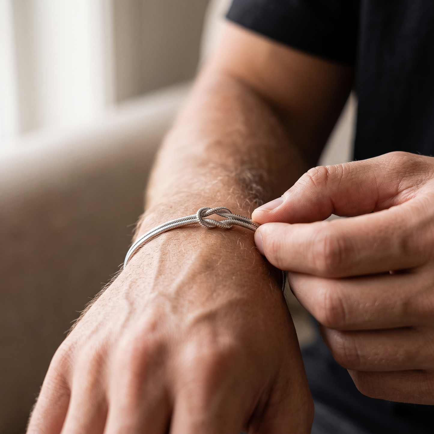 Never Ending Bracelet zilver - detail