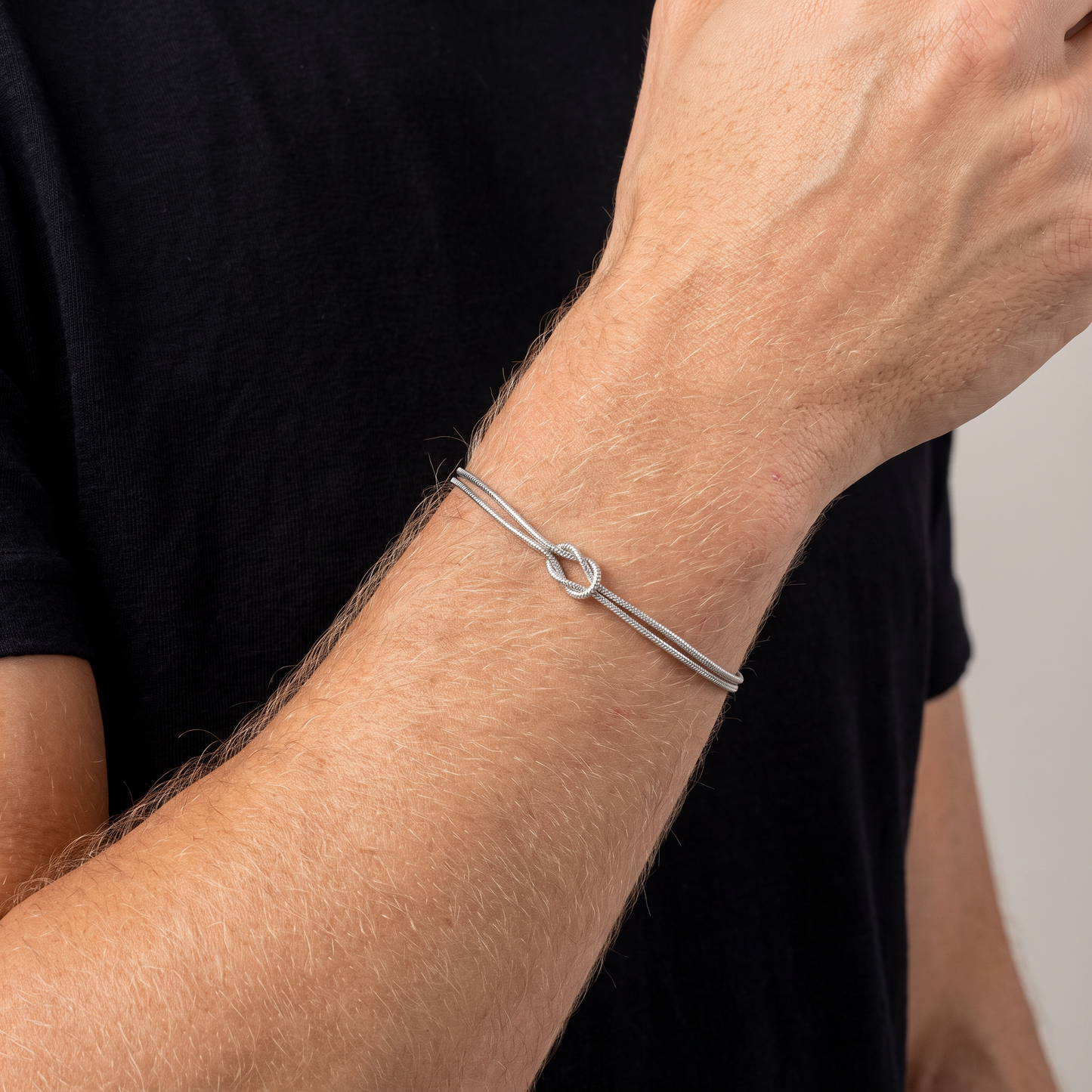 Never Ending Bracelet zilver - gedragen