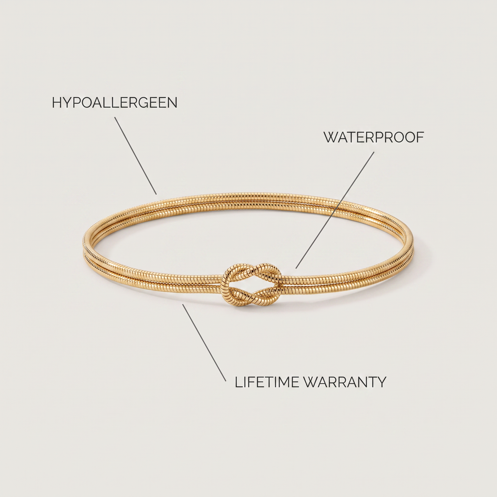 Never Ending Bracelet goud - details