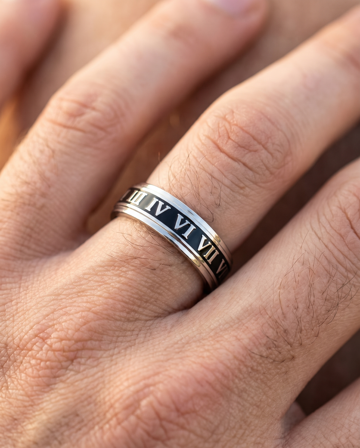 Rome ring (silver) - Worn detail